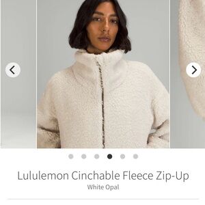 lululemon athletica White Opal Fleece Zip-Up Jacket